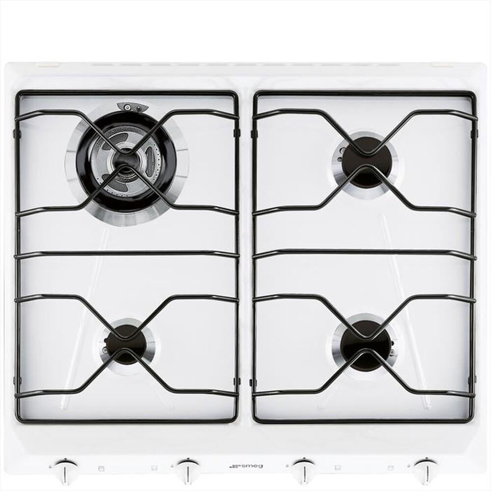 SMEG - Piano cottura a gas SRV564EB7 4 fuochi 59,5cm-Bianco