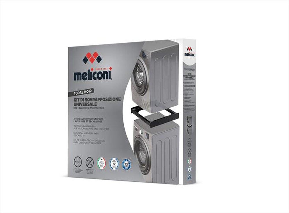 "MELICONI - Kit Sovrapposizione Universale TORRE NOIR-Tecnopolimero nero"