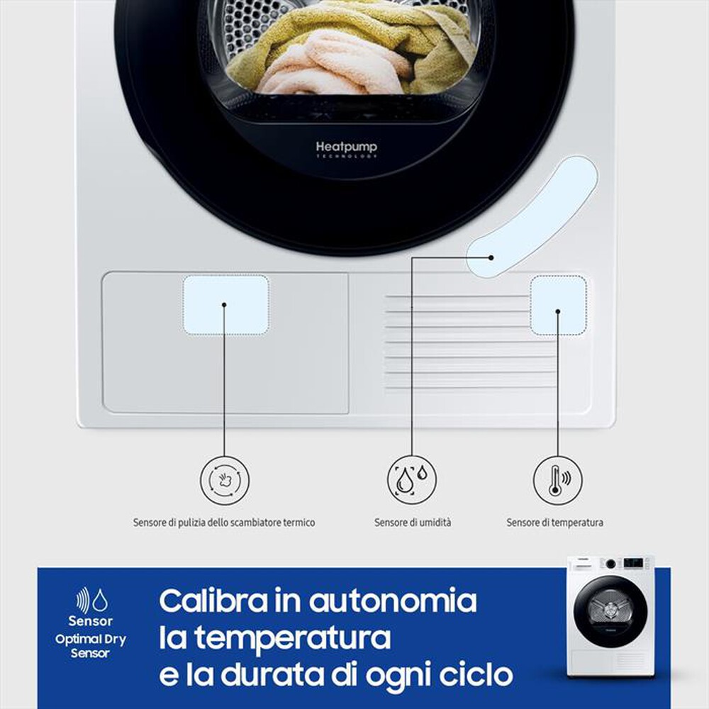 "SAMSUNG - Asciugatrice DV80CGC2B0AEET 8 Kg Classe A+++-bianco"