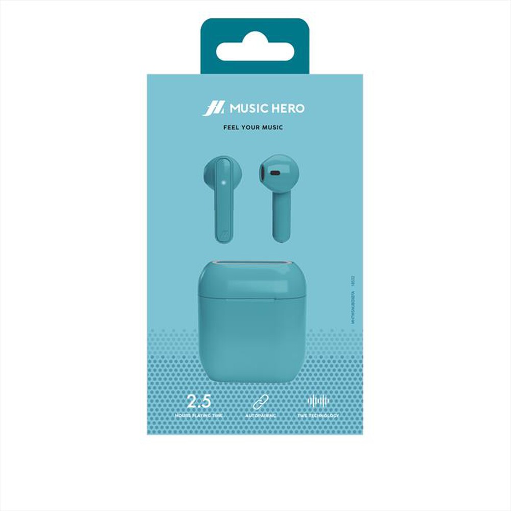 "SBS - Auricolare TWS MHTWSNUBOXBTA-Azzurro"