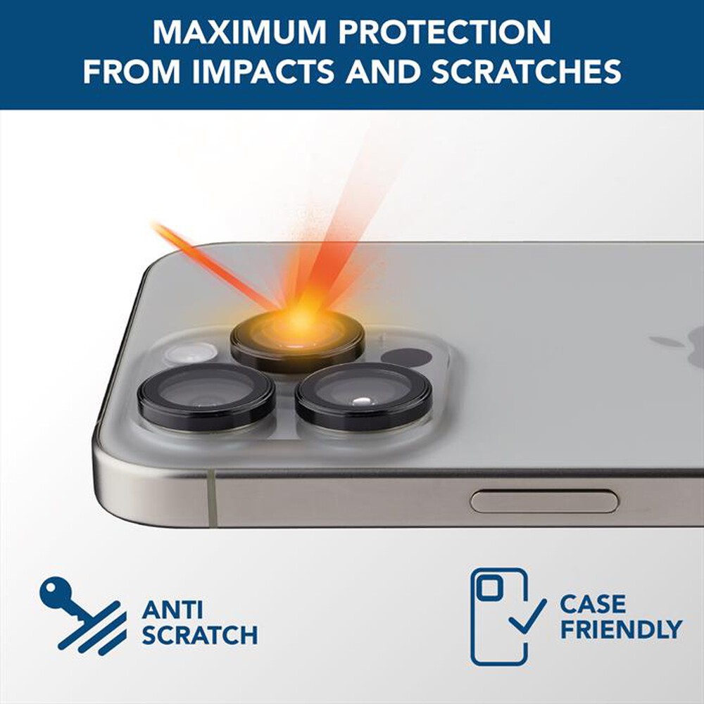 Immagine del prodotto CELLULARLINE - CAMERA LENS RING - IPHONE 16 PRO/16 PRO MAX-Transparent