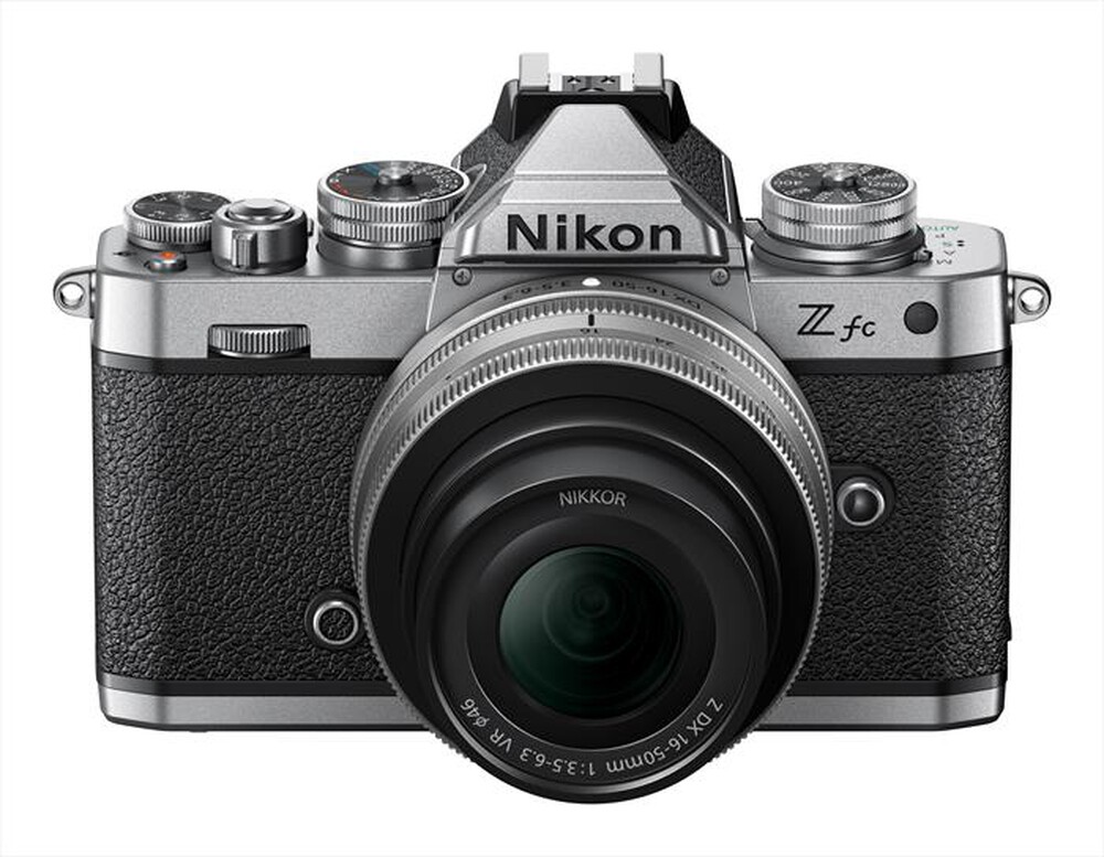 "NIKON - Z FC + Z DX 16-50 VR + SD 64GB-Argento"