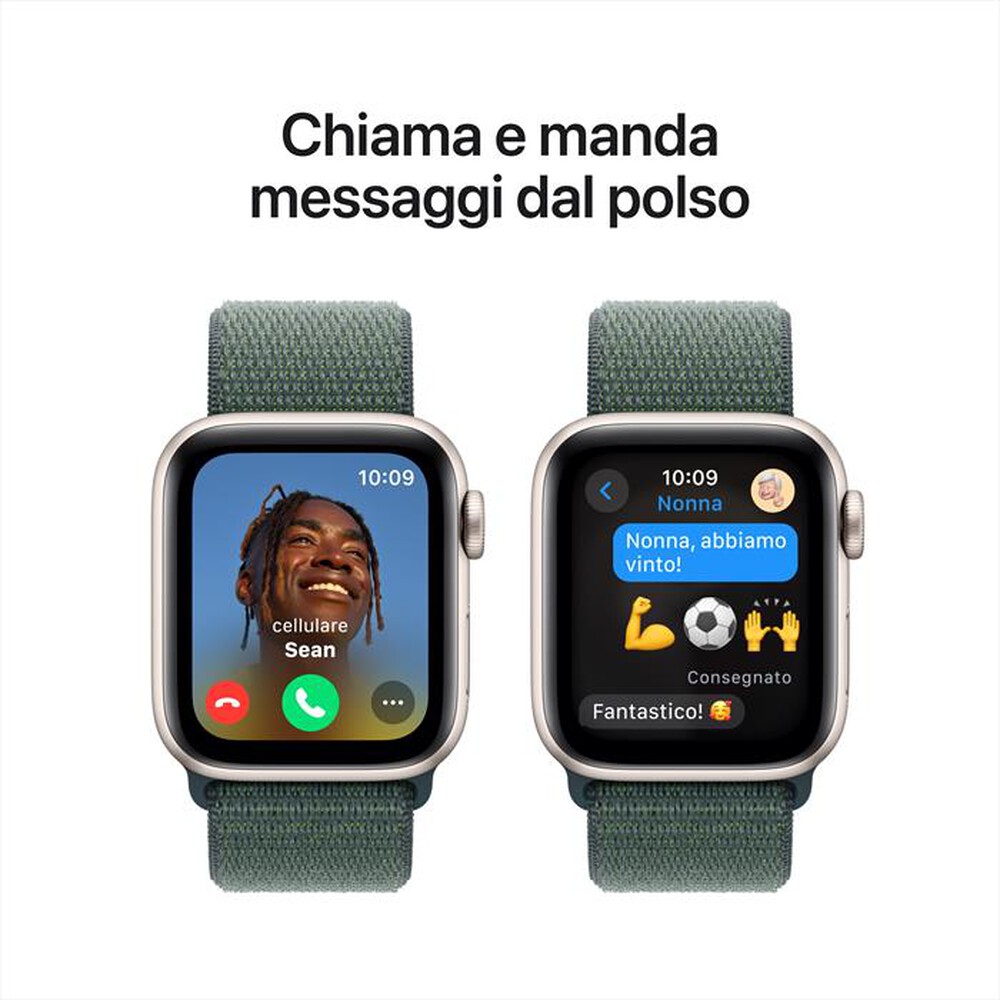 "APPLE - Watch SE GPS 40mm Cassa Alluminio-Galassia - Sport Loop Verde"
