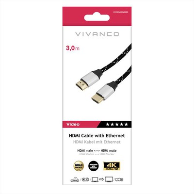 SBS - Highspeed HDMI cabel with Ethernet 3,0 m-Nero