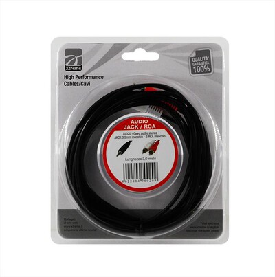 XTREME - Cavo audio JACK 3.5 stereo-NERO