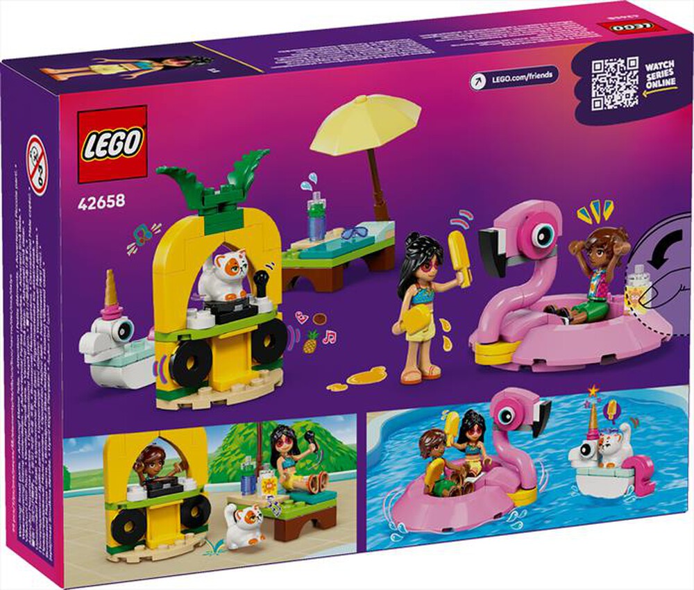 "LEGO - POOL PARTY CON UNICORNO E FENICOTTERO-,"