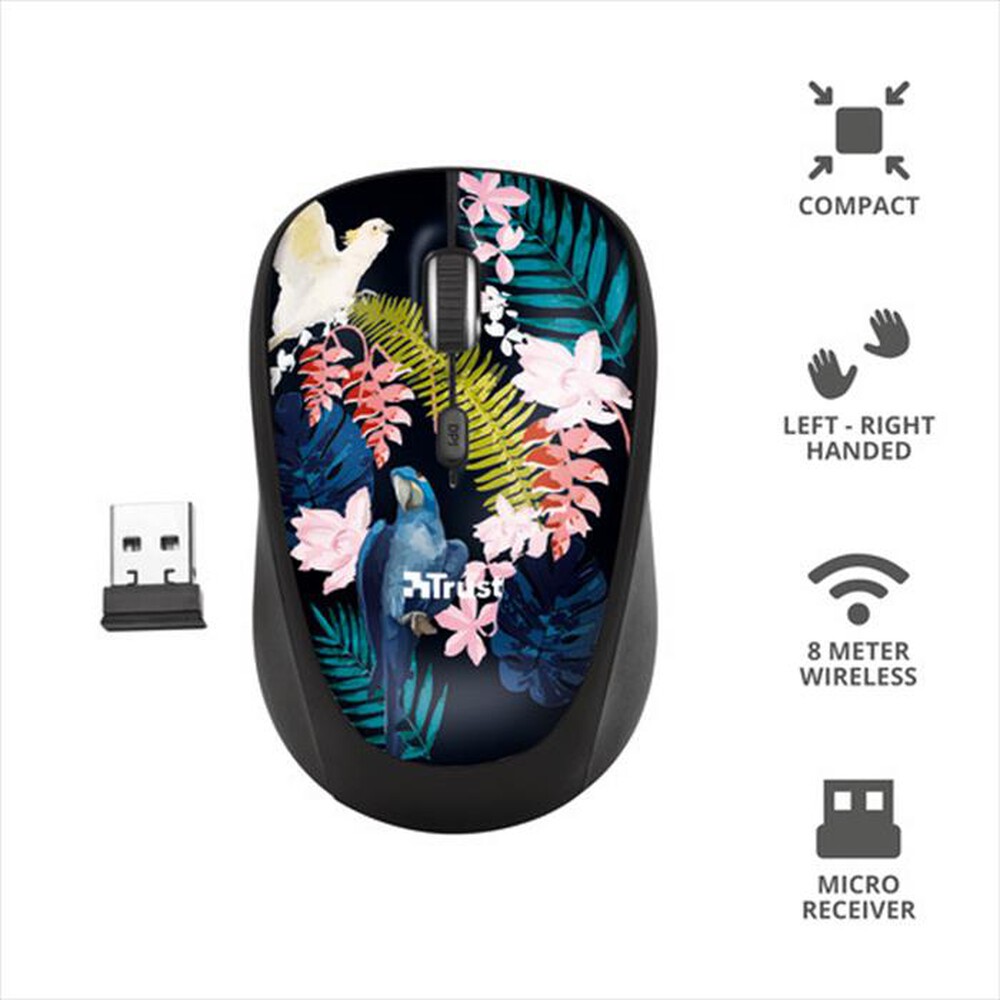 "TRUST - YVI WIRELESS MOUSE-Parrot"