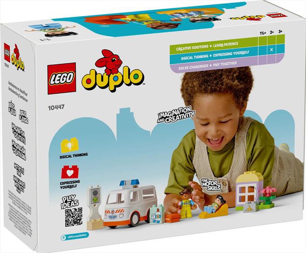 "LEGO - DUPLO Ambulanza e autista - 10447-Multicolore"