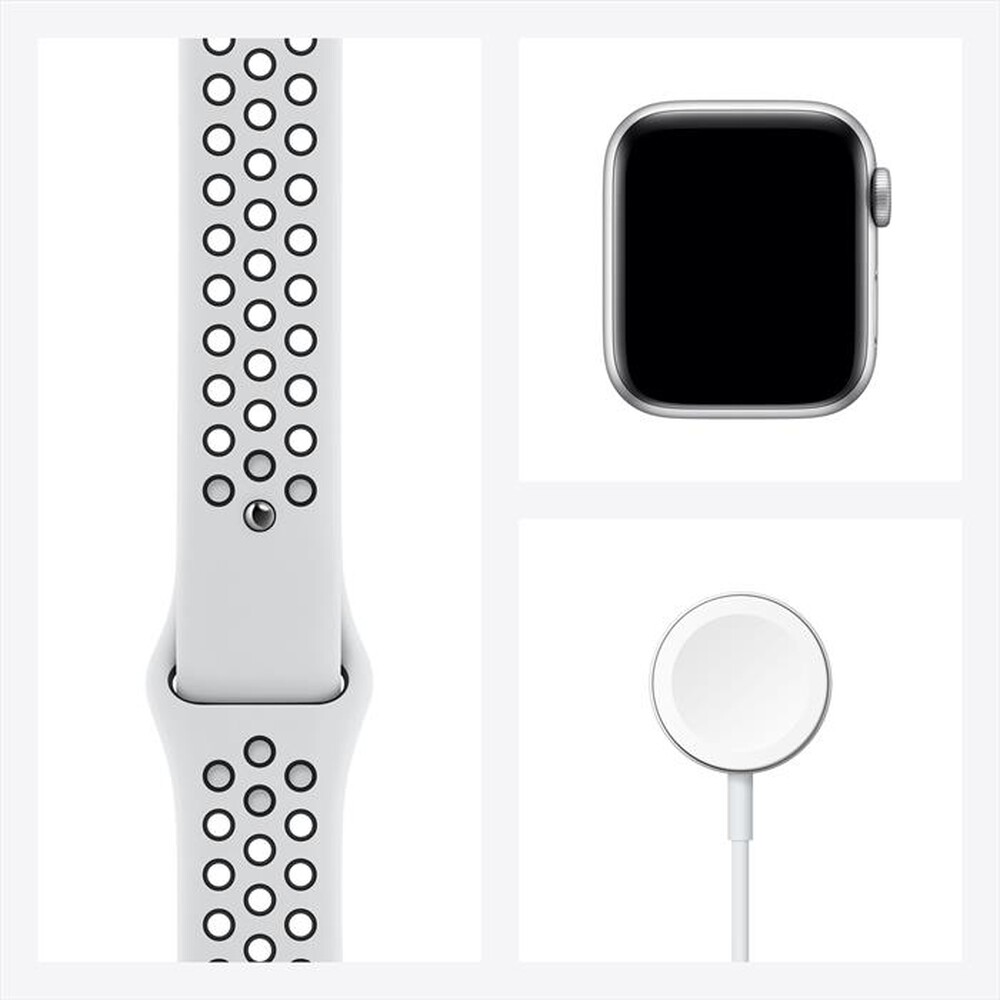 "APPLE - Watch Nike Series 6 GPS+Cell 40mm All Silver-Sport Pure Platinum/Black"