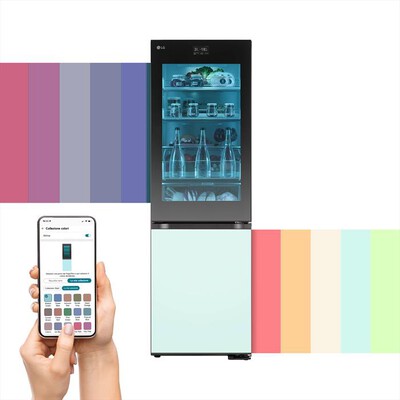 LG - Frigorifero combinato GBG719MDNN Classe D 352L-Multicolour