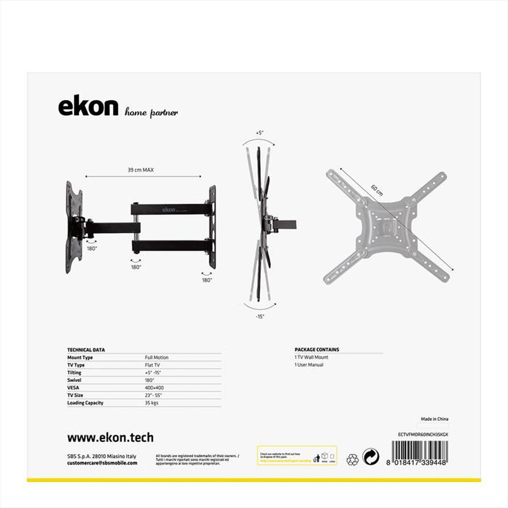 Immagine del prodotto EKON - Supporto TV ECTVFMOR60INCH35KGK