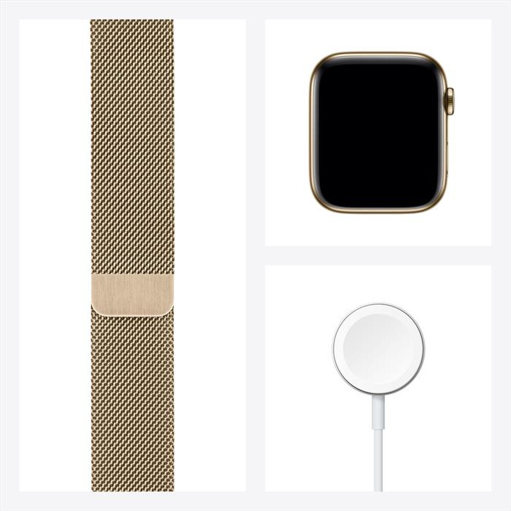 "APPLE - Watch Series 6 GPS+Cellular 44mm Acciaio Oro-Gold Milanese Loop"