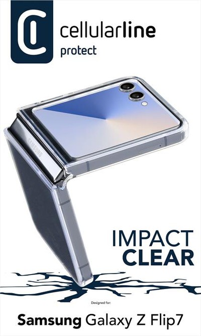 CELLULARLINE - Custodia ultra-protettiva per Galaxy Z Flip7-Trasparente