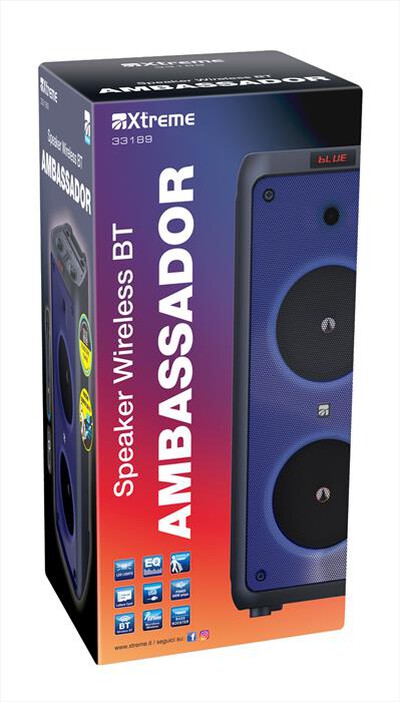 XTREME - SPEAKER WIRELESS BT AMBASSADOR-NERO,  XTREME - SPEAKER WIRELESS BT AMBASSADOR-NERO