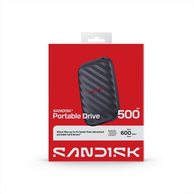 SANDISK - SSD SANDISK PORTABLE DRIVE - 500 GB-grigio