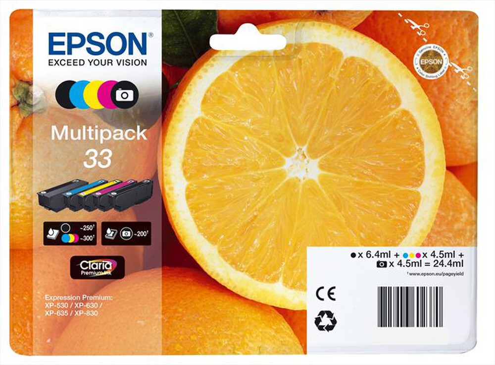 "EPSON - NET33374BK MULTIPACK BL.XP-530 - Multipack 5 colori (NCMG+NF)"