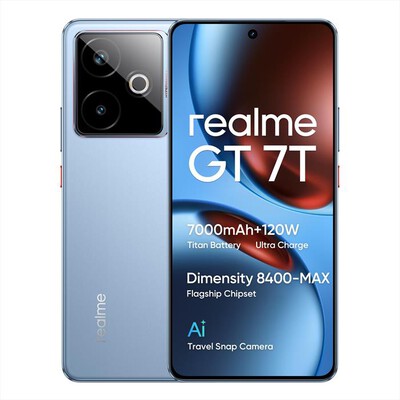 REALME - Smartphone REALME GT7 T 5G (512 GB 12GB)-ICE SENSE BLUE