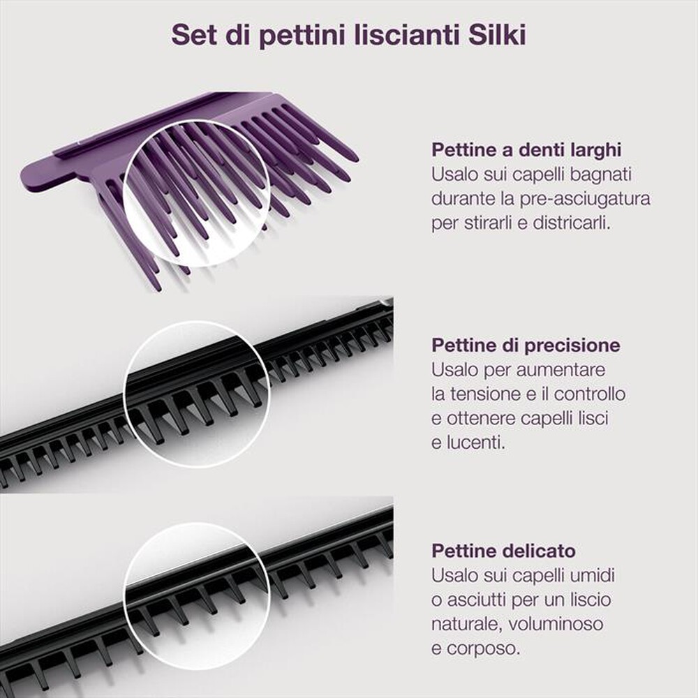 Immagine del prodotto SHARK - SILKIPRO STRAIGHT Piastra + Asciugacapelli-Prugna satinato