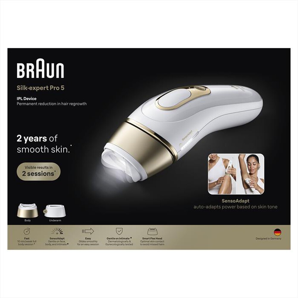 Immagine del prodotto BRAUN - Epilatore a luce pulsata IPL PL5210 BOX EURO-BIANCO/ORO