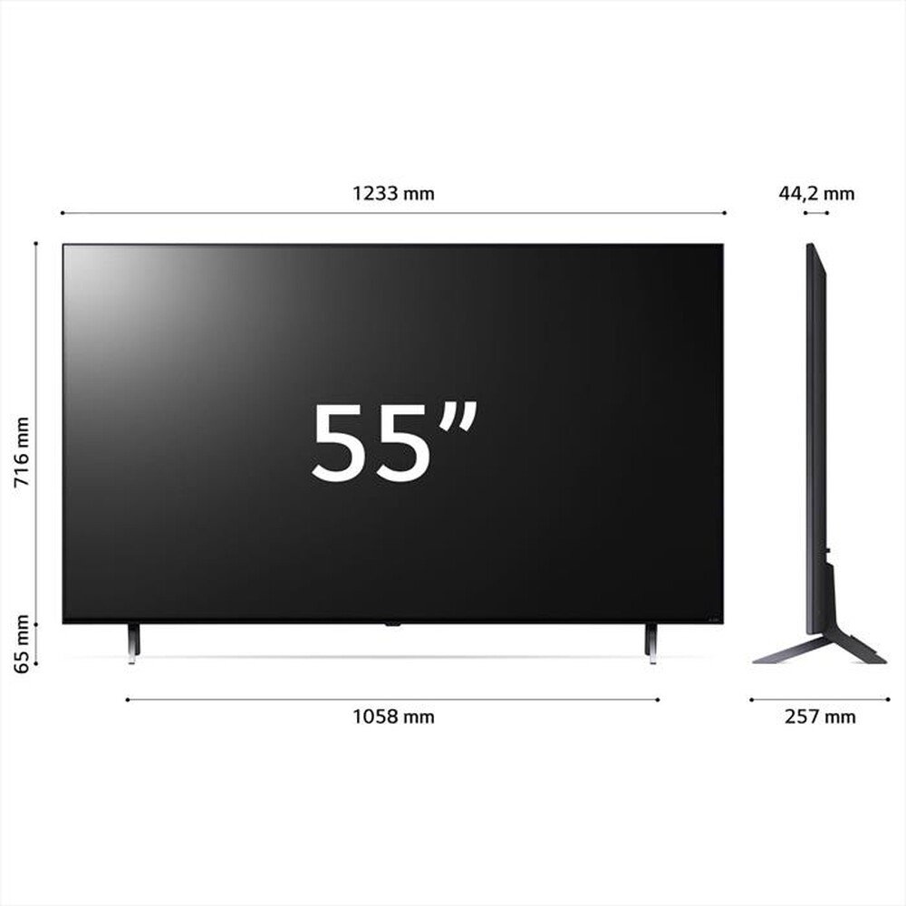 "LG - Smart TV QNED Serie QNED77 4K 55\" 55QNED776RB-Essence Graphite"