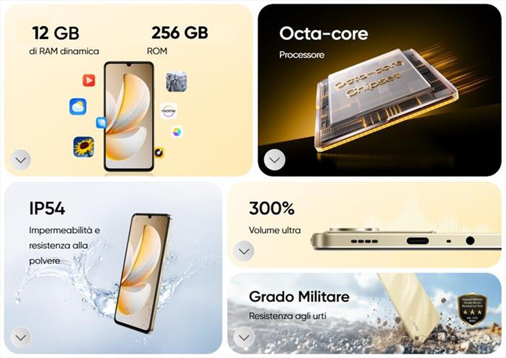 Immagine del prodotto REALME - Smartphone NOTE 70T SPECIAL EDITION 4/256GB-BEACH GOLD