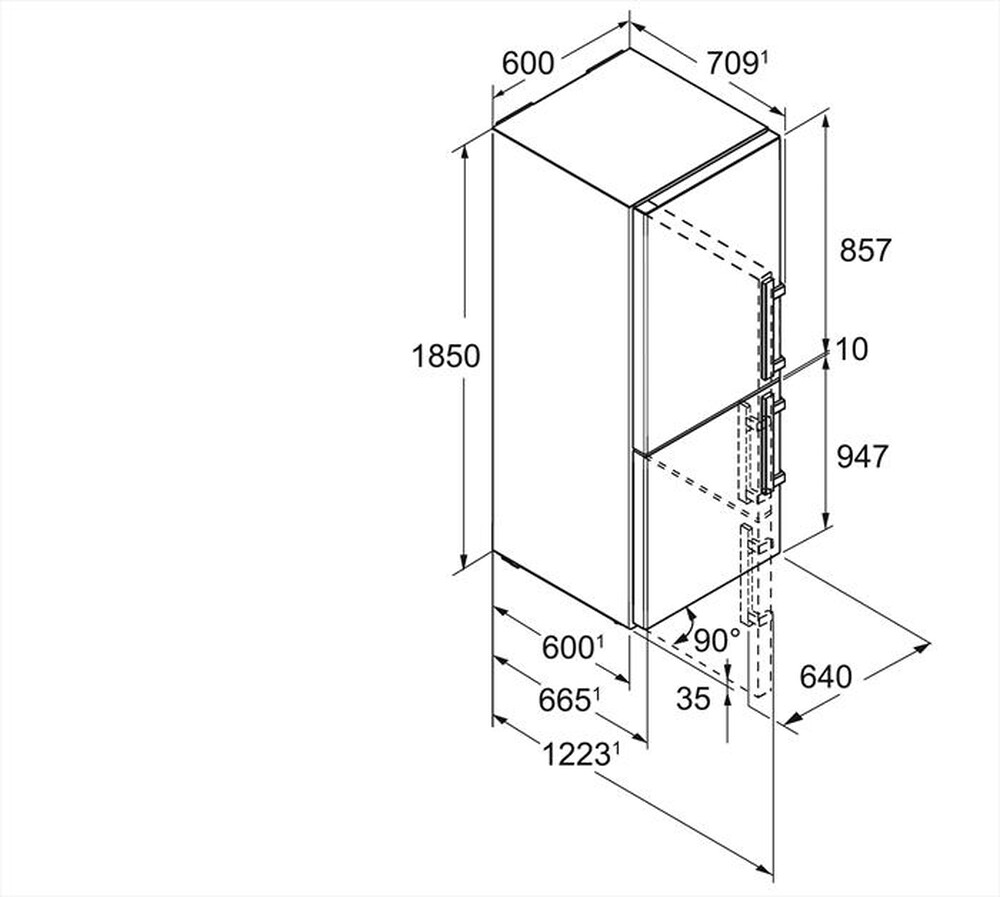 Immagine del prodotto LIEBHERR - Frigorifero 2 porte SWTNES 4285-21 Classe D 327lt