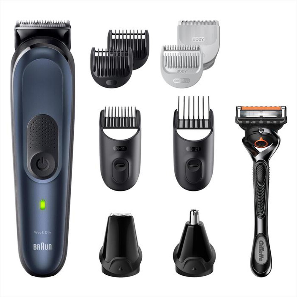 "BRAUN - Regolabarba SERIES 7 MGK7421-Black / Deep Blue"
