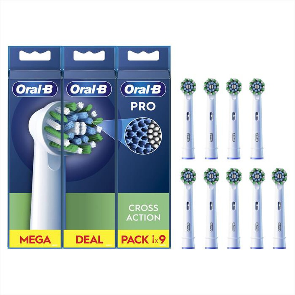 "ORAL-B - TESTINE DI RICAMBIO PRO CROSS ACTION-Bianco"