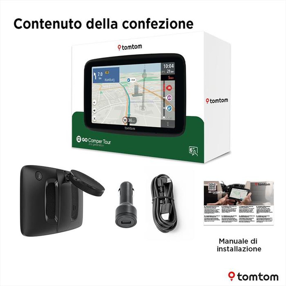 "TOM TOM - GO CAMPER TOUR 2A GENERAZIONE-Nero"