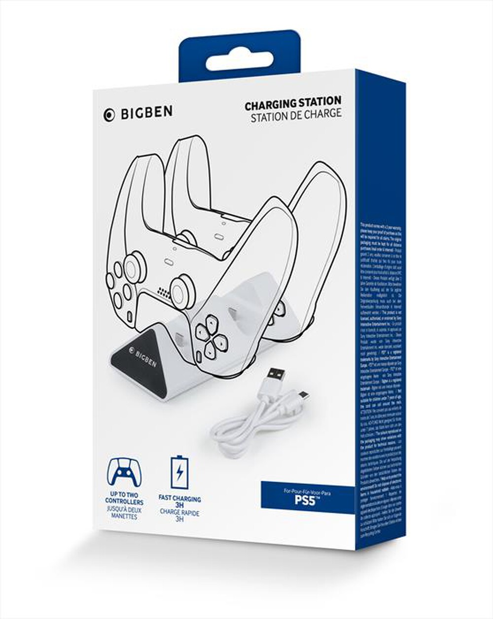 "NACON - BASE RICARICA USB 2 CONTROLLER DUALSENSE PS5-Nero"