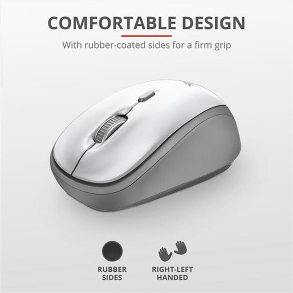 "TRUST - YVI WIRELESS MOUSE-White"