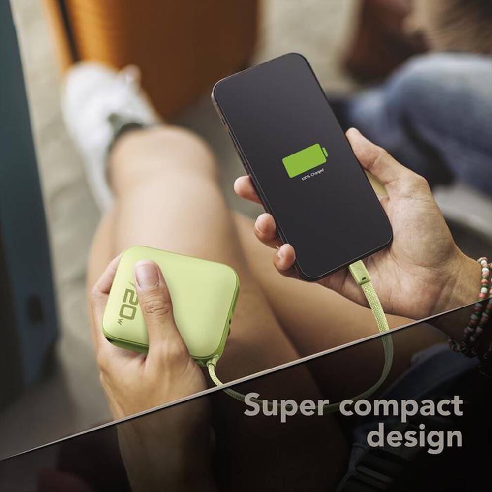 Immagine del prodotto CELLULARLINE - Power bank POCKET 10000 MAH 20W PORTA USB-C-Verde