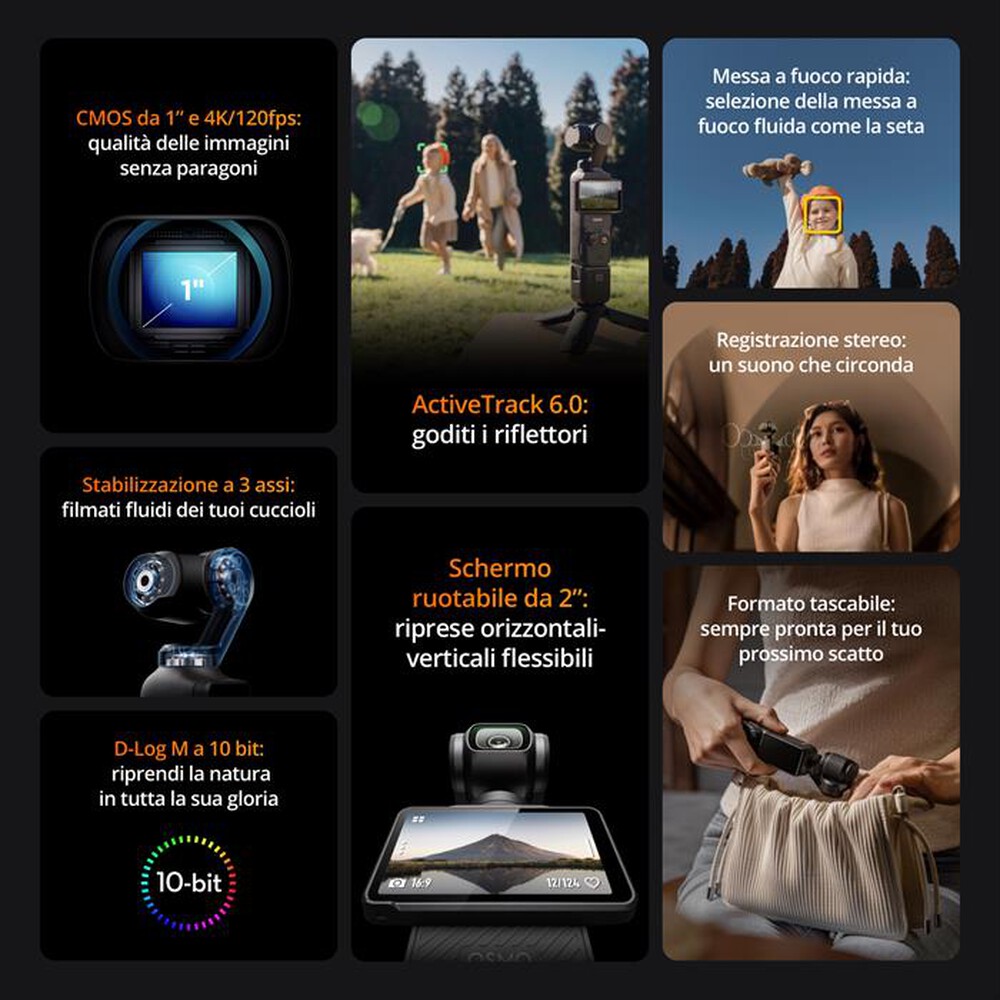 "DJI - Action cam OSMO POCKET 3-Black"