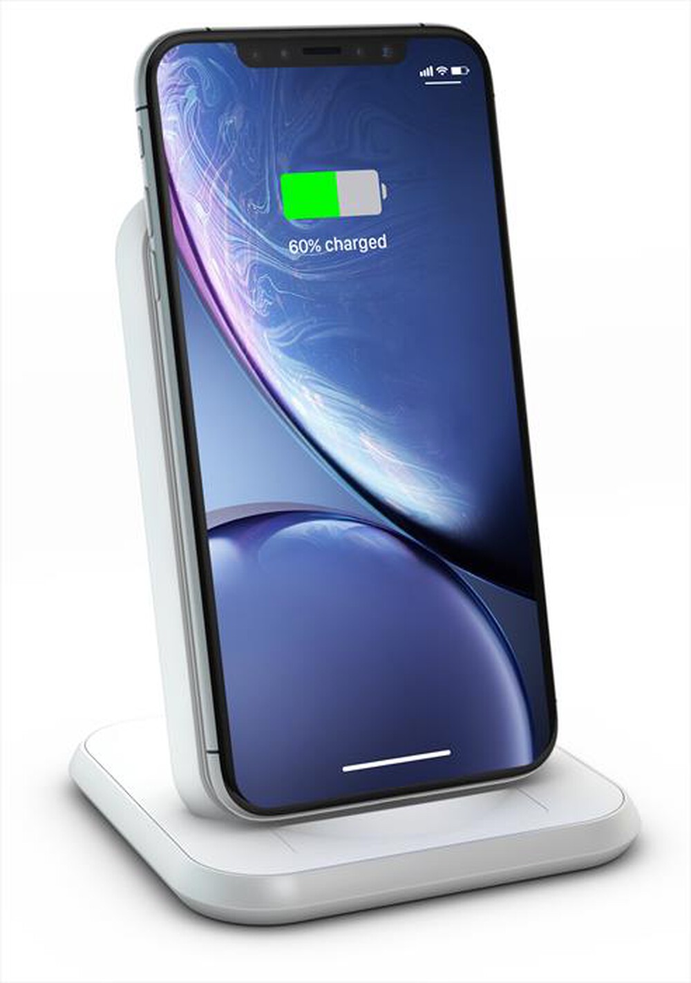"ZENS - STAND DI RICARICA WIRELESS 10W - ALLUMINIO BIANCO-Bianco"
