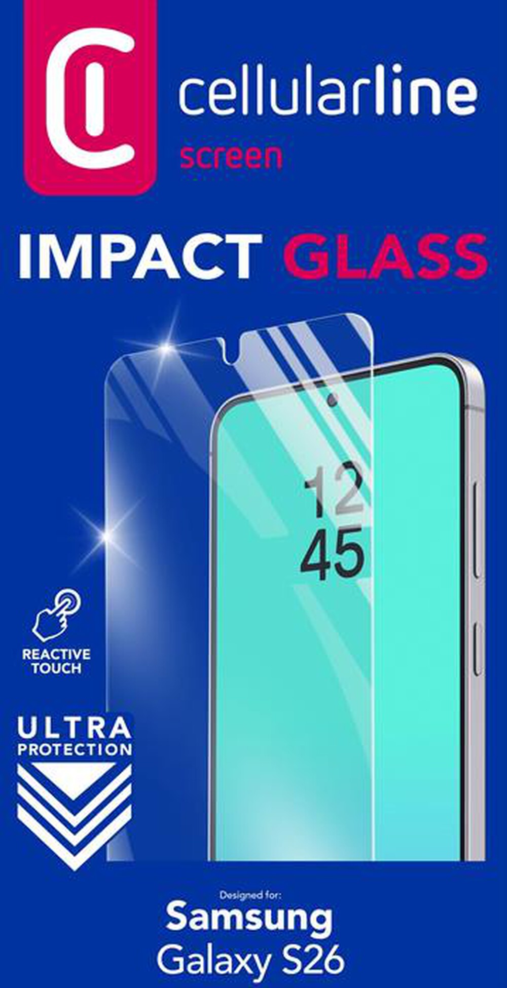 Immagine del prodotto CELLULARLINE - Vetro temperato IMPACT GLASS per Galaxy S26-Trasparente