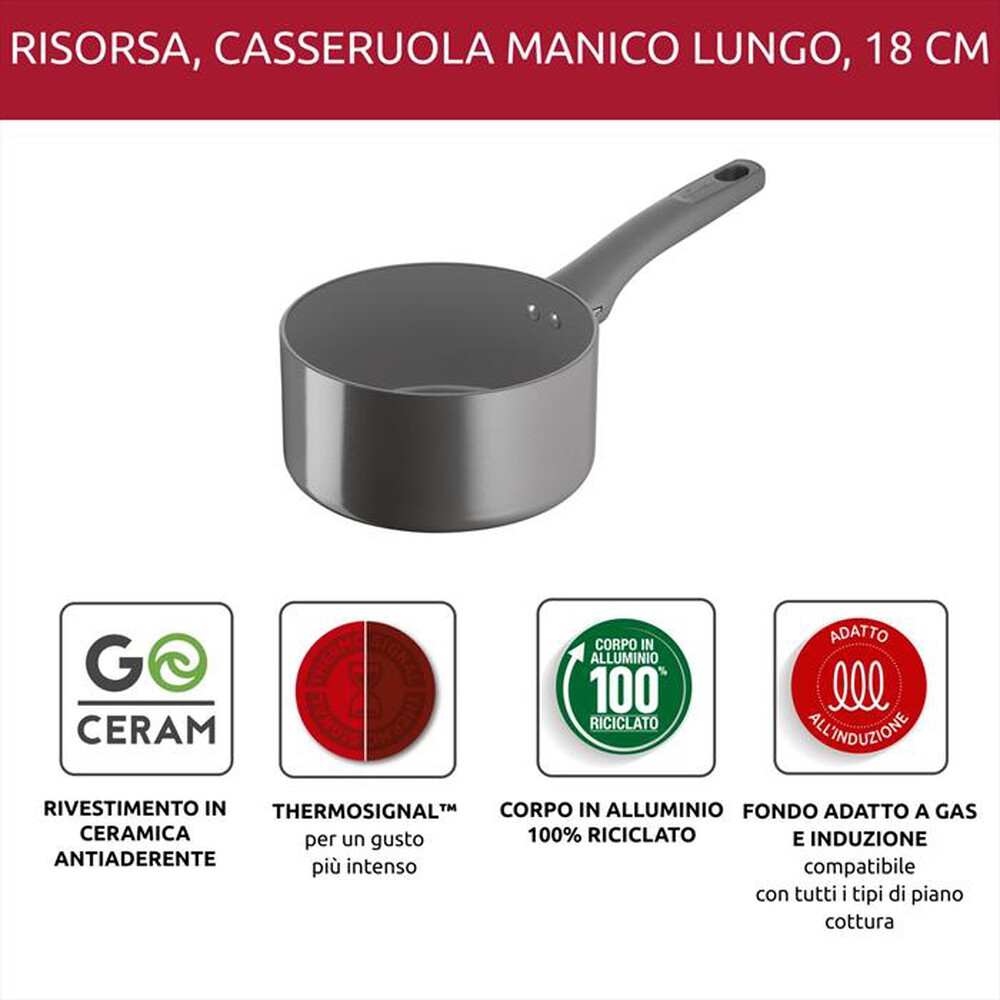 Immagine del prodotto LAGOSTINA - Casseruola manico lungo 18 cm 010274031118-Grigio