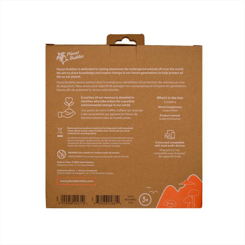 Immagine del prodotto PLANET BUDDIES - Cuffie wired TIGER FURRY-Orange - Arancione - Tigre