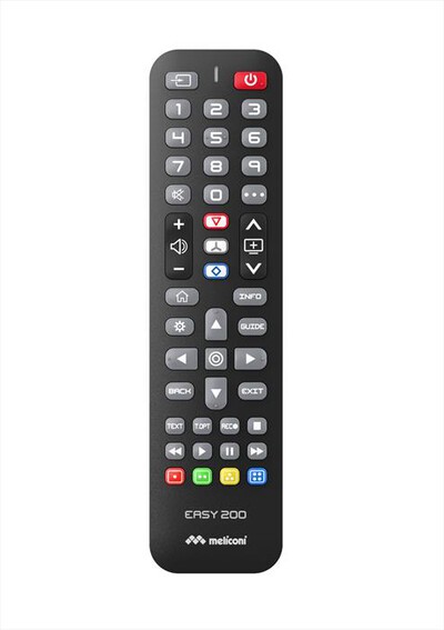 MELICONI - Telecomando di ricambio EASY 200 PER TV LG-Calotta nera, tastiera grigia
