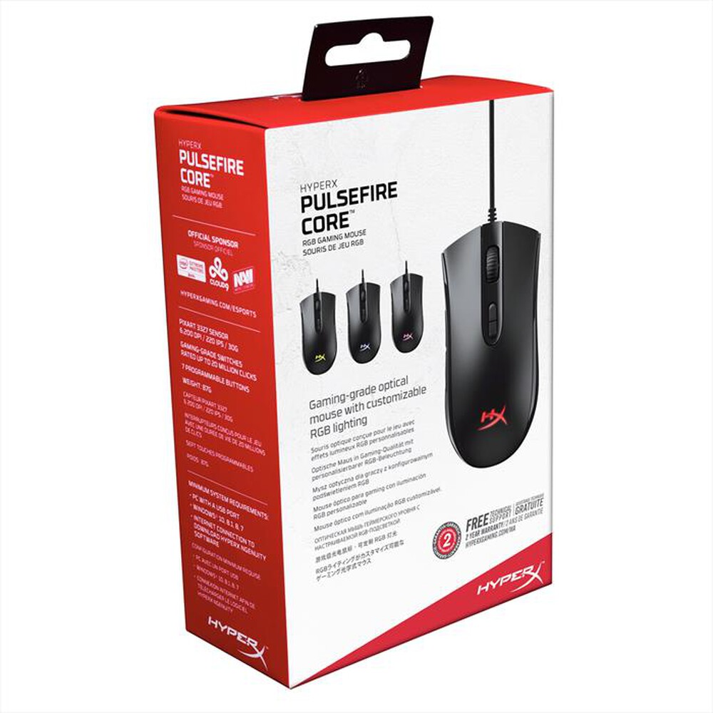 Immagine del prodotto HYPERX - Mouse gaming PULSEFIRE CORE-Nero