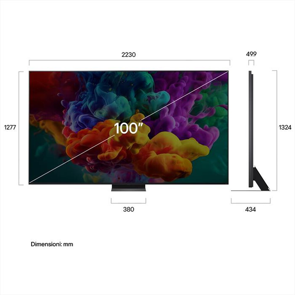 Immagine del prodotto LG - Smart TV QNED EVO AI MINILED 4K 100" 100QNED87B6-Charcoal Black