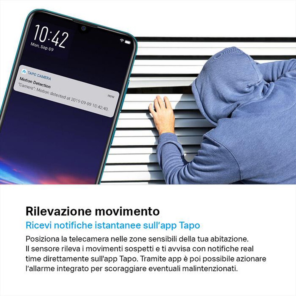 "TP-LINK - TAPOC100 TELECAM WIFI VISIONE NOTTURNA, AUDIO BID"