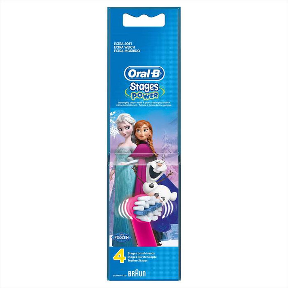 "ORAL-B - Testine Kids Frozen 2, 4 Pezzi-Bianco"