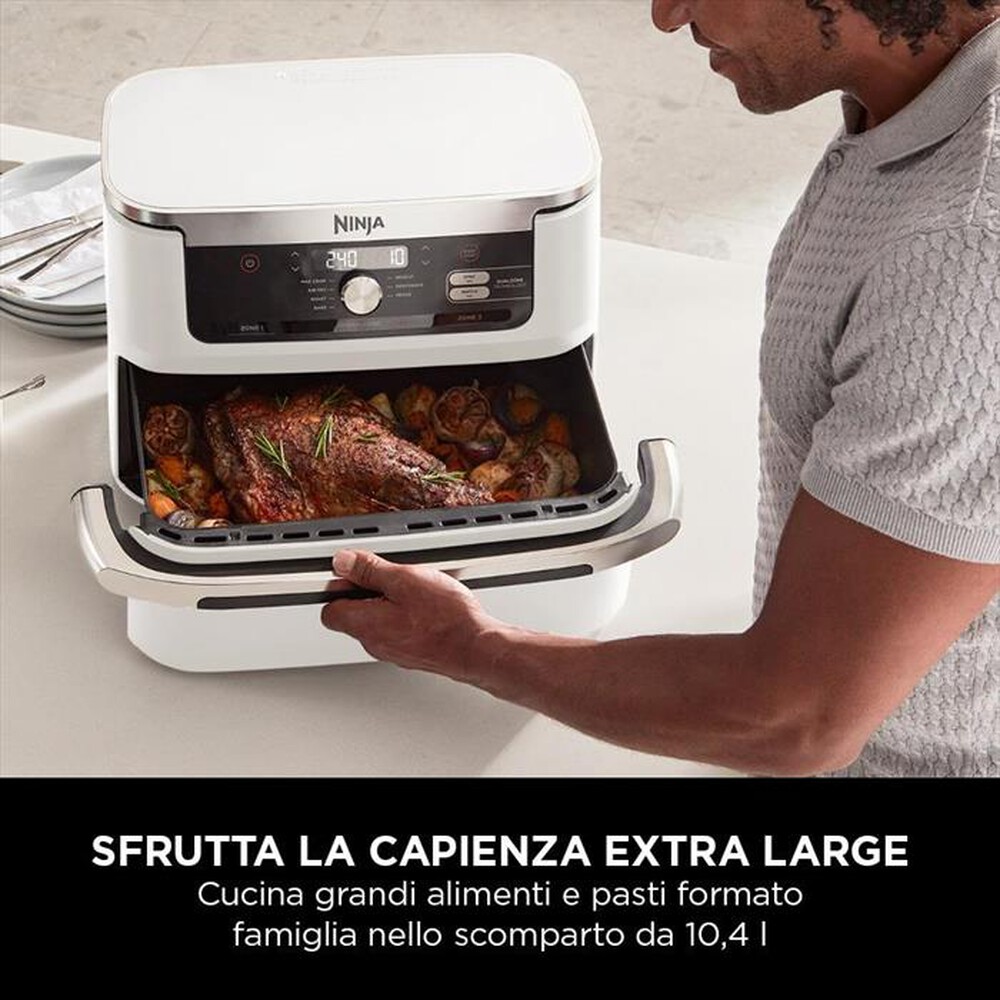 "NINJA - FRIGGITRICE AD ARIA FLEXDRAWER DA 10,4 L-Bianco"