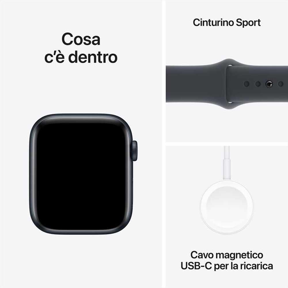 "APPLE - Watch SE GPS 44mm Cassa Alluminio-Midnight Sport Band Midnight S"