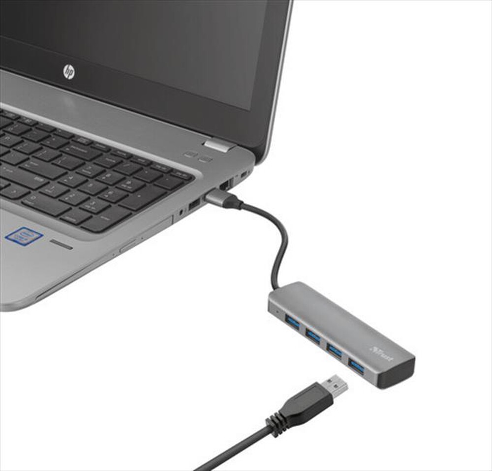 "TRUST - HALYX 4-PORT USB3.2 HUB-Alluminio"