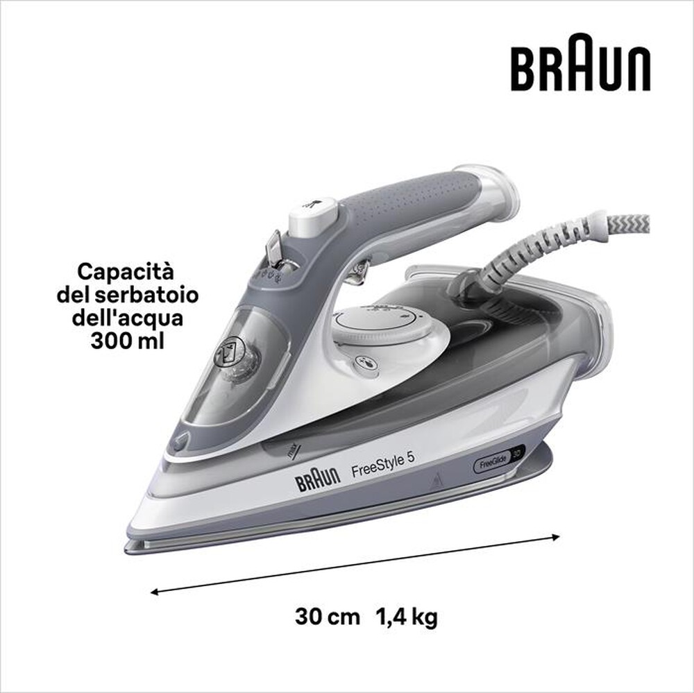 Immagine del prodotto BRAUN - FERRO A VAPORE FREESTYLE 5 SI5078GY-Grigio