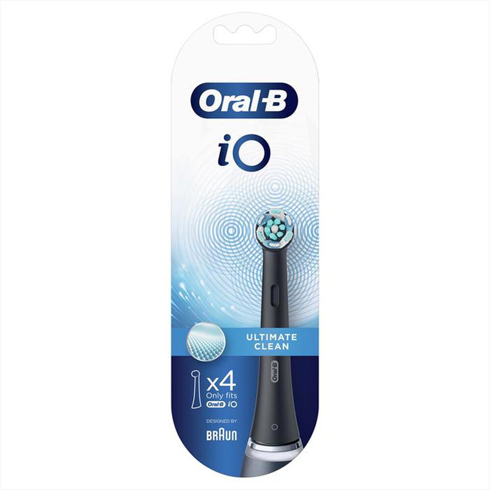 "ORAL-B - Testine di ricambio IO ULTIMATE CLEAN, 4 PEZZI-Nero"