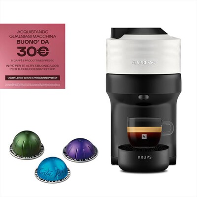 KRUPS - Macchina da caff&egrave; VERTUO POP XN9201K Nespresso-WHITE