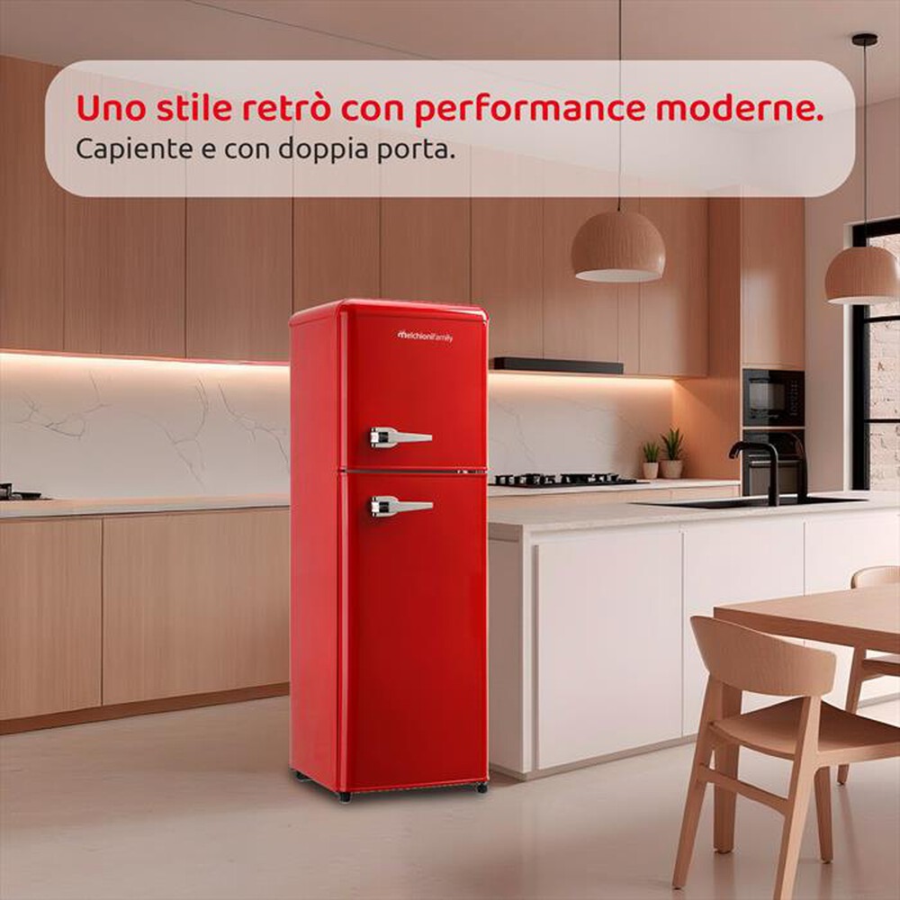 Immagine del prodotto MELCHIONI FAMILY - Frigorifero 2 porte SIBERIA 85 Classe E 85lt-Rosso / Metallo
