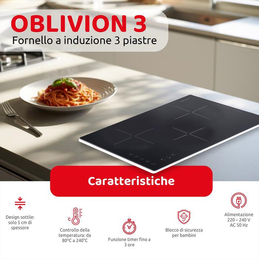 Immagine del prodotto MELCHIONI FAMILY - Piastra a induzione 2 fuochi OBLIVION 3-nero